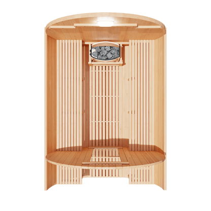KOVE Barrel Sauna, 4 to 6 Person, 6kW Harvia Heater